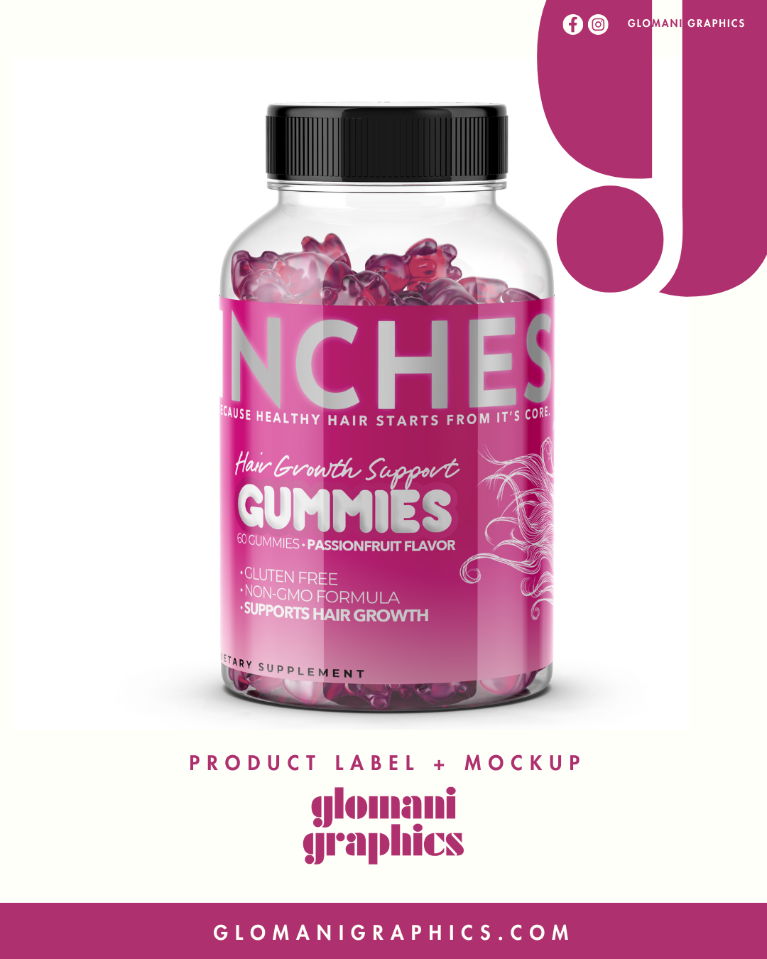 Product Label Design + Mockups