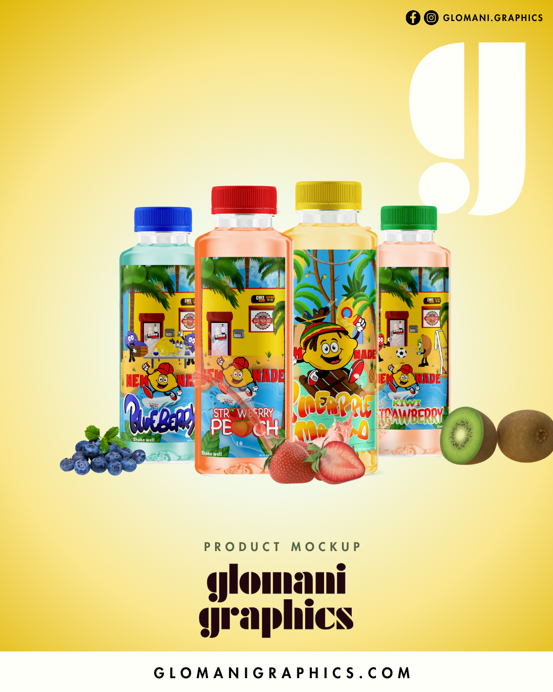 Product Label Design + Mockups