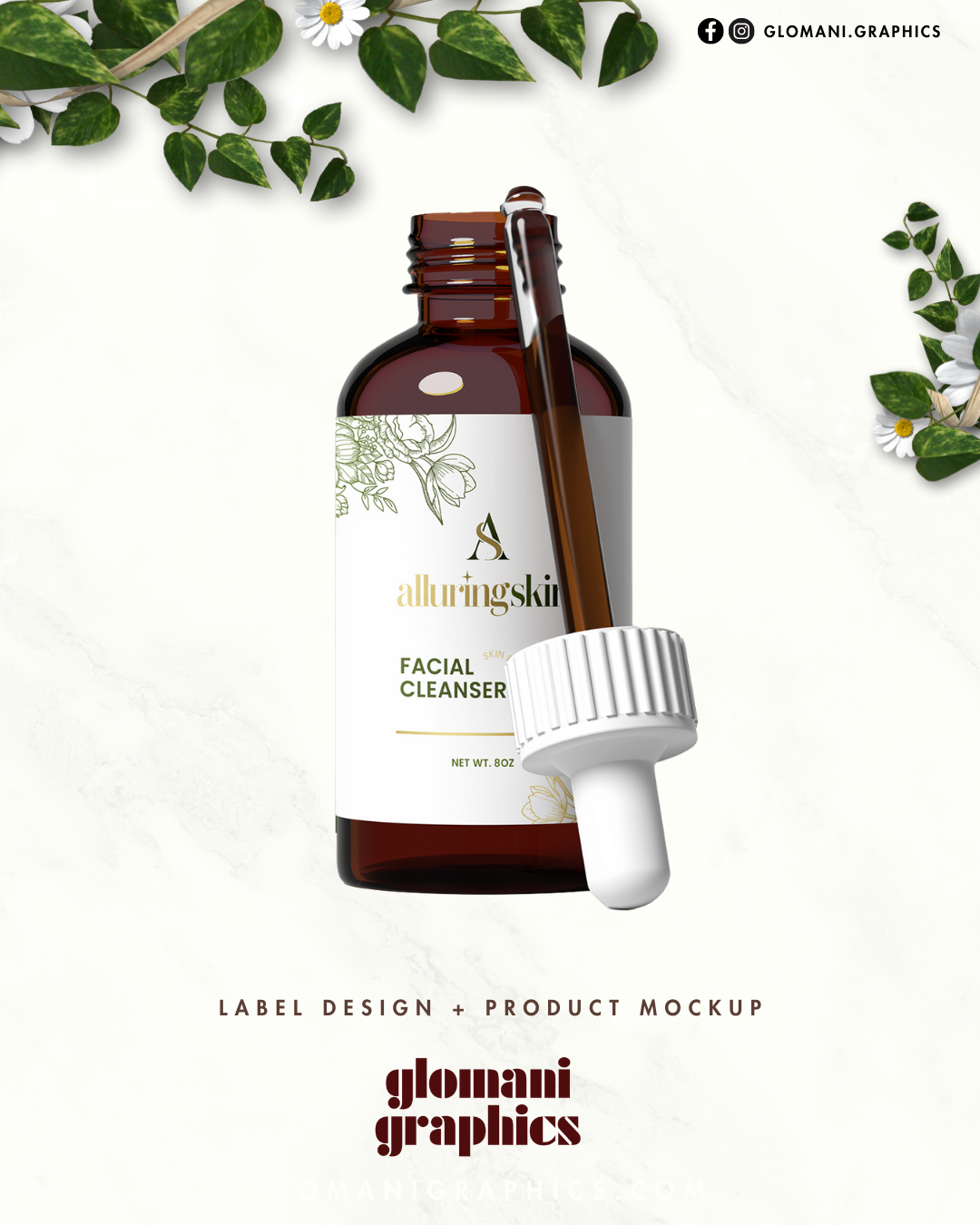 Product Label Design + Mockups